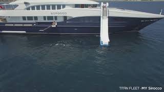 Having Fun on MY Sirocco with FunAir Yacht Slide and Climbing Wall