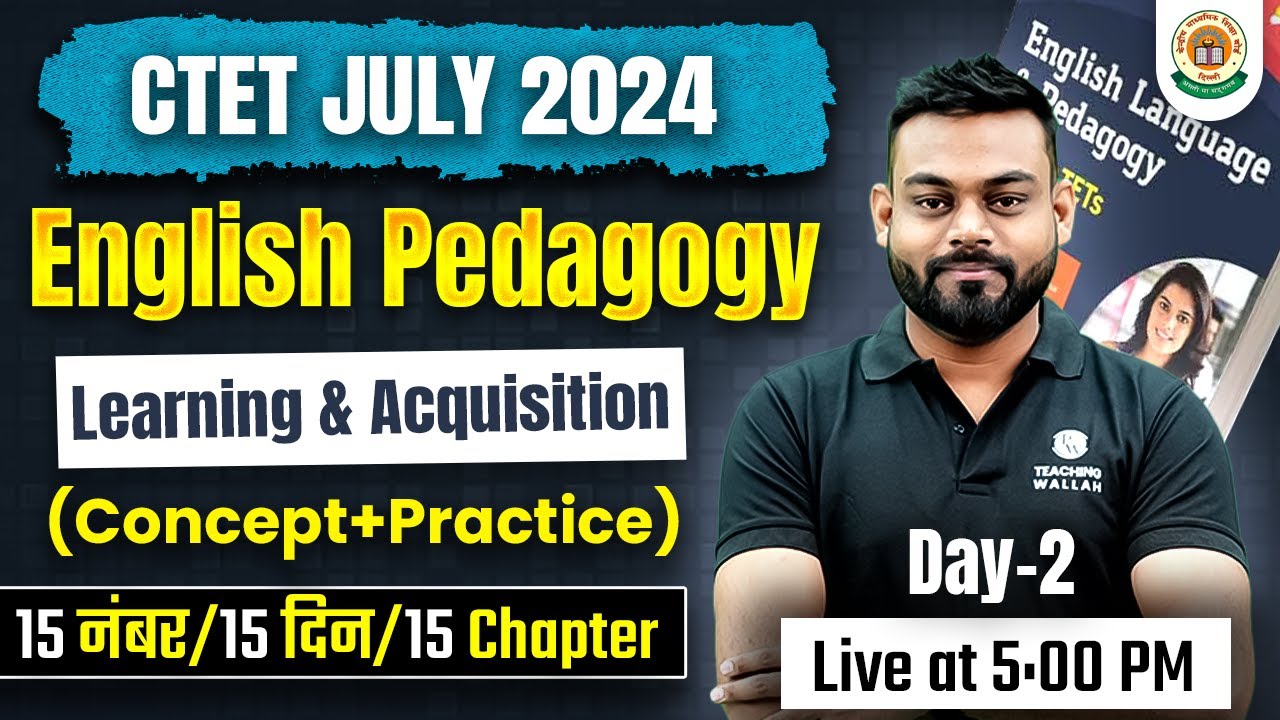 English Pedagogy + Concept | English for CTET Paper 2 and 1 | Learning ...