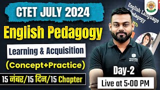 English Pedagogy + Concept | English for CTET Paper 2 and 1 | Learning & Acquisition by Sharad Sir