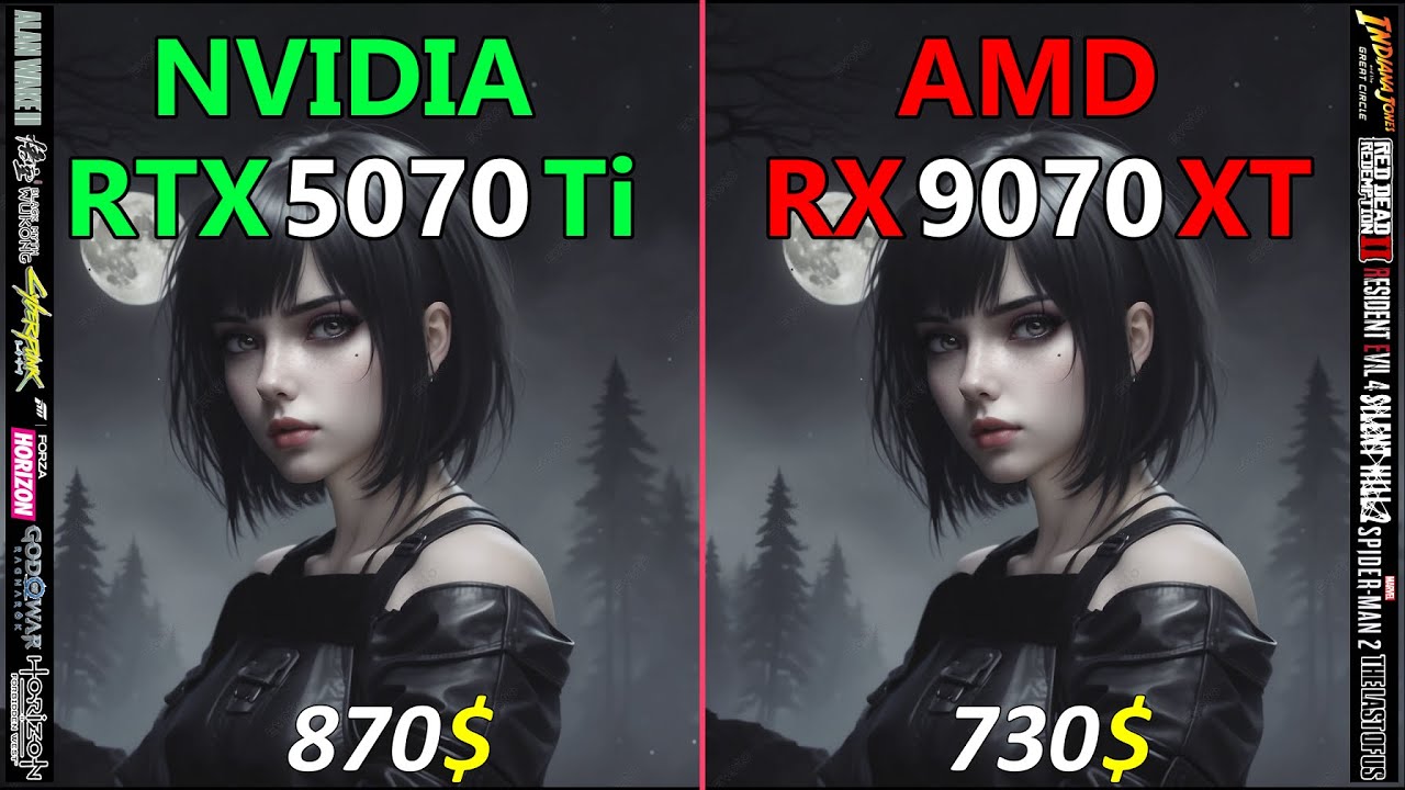 RTX 5070 Ti vs RX 9070 XT Test in 10 games at 1440P - YouTube