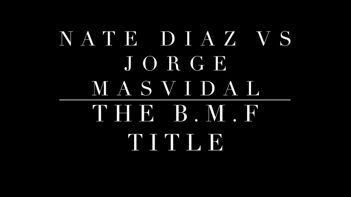 The Baddest Mother F***er Title - Nate Diaz vs Jorge Masvidal - Full Fight Highlights