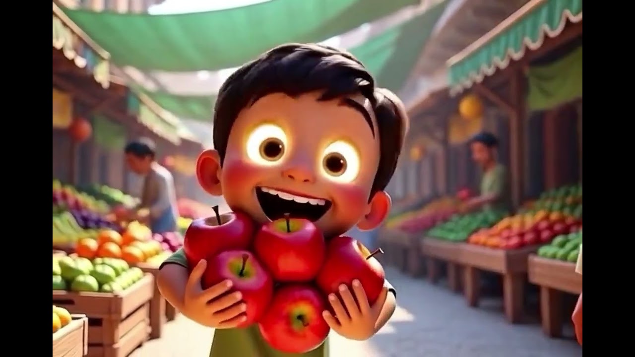 Learn Addition for Kids | Easy Math Story with Apples 🍎 | 2+3=5 | Kids Learning Animation