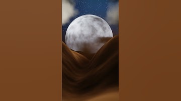 Moon in desert animation made in Blender 3D eevee  #shorts