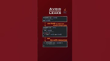 Java Mistakes: Avoid leaking resources use the try-with-resources statement!