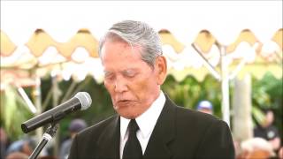 2017年八重山戦争マラリア犠牲者追悼式の遺族会挨拶と歌声