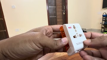 GM Adapter | GM 3012 3 Pin Travel Universal Multi Plug Adaptor with Surge Protector and Indicator