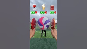 INSANE EXPERIMENT ASMR CATCH THE BALL AND BALLOON 🏓🏀🎈#shorts #challenge #viral