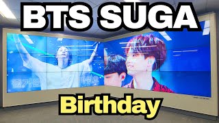 BTS SUGA Birthday Celebrations in Seoul 💜 YOONGI Birthday Cafes, Ads