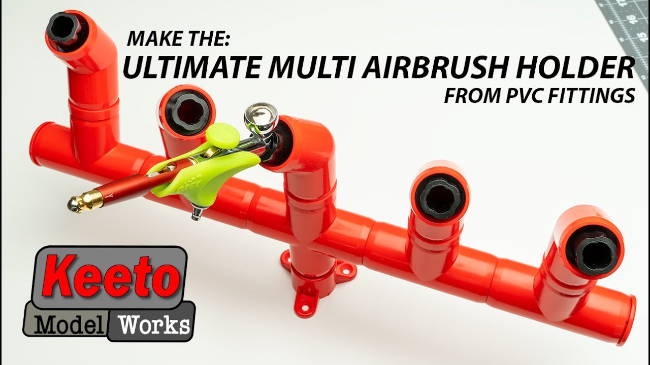 Making the ULTIMATE multi airbrush holder from PVC fittings and