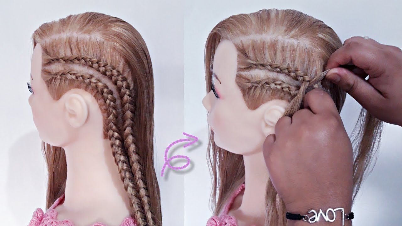 Trenzas laterales | Trenzas fáciles | La reina de las trenzas - YouTube