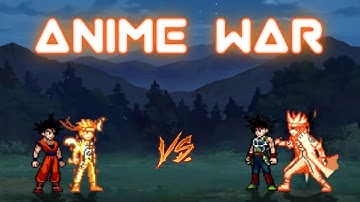 Naruto KCM & Goku DBS V3(all form) VS Bardock V3 & MInato Edo KCM in Jump Force Mugen