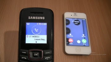 Incoming call&Outgoing call at the Same Time Samsung  E1080i+Iphone 4S ios 8