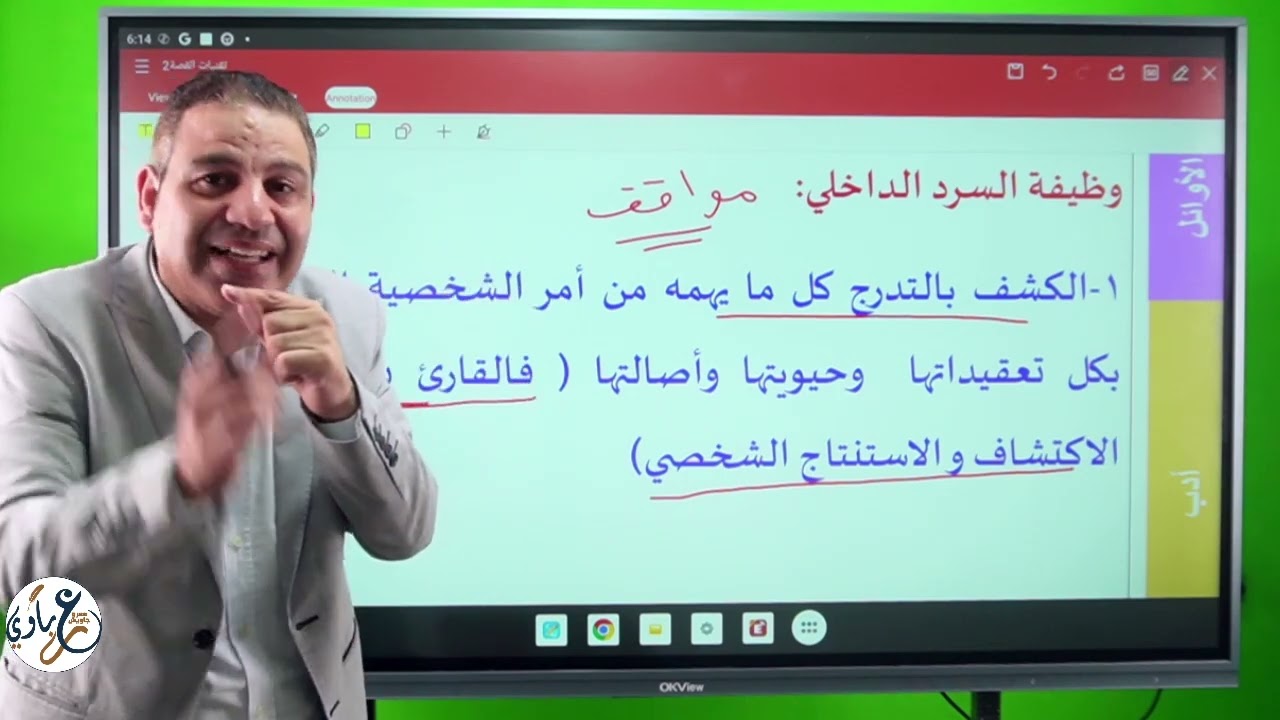 تقنيات القصة القصيرة (السرد الداخلي والخارجي - الوصف الداخلي والخارجي - الحوار الداخلي والخارجي)