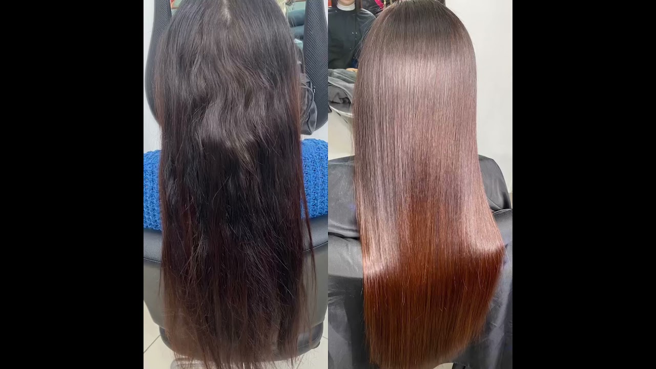 Выпрямление волос кератином ботекс - YouTube