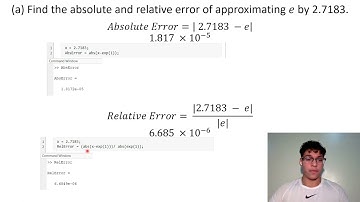 Absolute and Relative Error Approximation