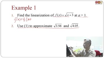 Lec17 微積分(一)-103學年度 3.10 Linear Approximations and Differentials