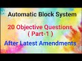 Automatic block system objective questions