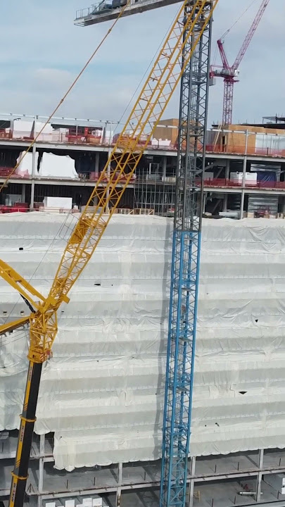 Disassembling tower crane assembly sq Boston