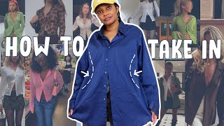How to take in a shirt EASY! | 2000s fashion DIY clothes