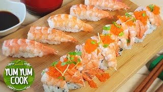 Shrimp Nigiri Sushi Roll | YumYumCook