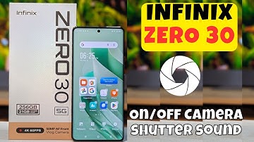 On/off Camera shutter sound1 Infinix Zero 30 || How to enable or disable camera shutter sound