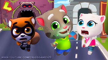 Talking Tom Gold Run Android Gameplay - Tom vs Angela vs Robber