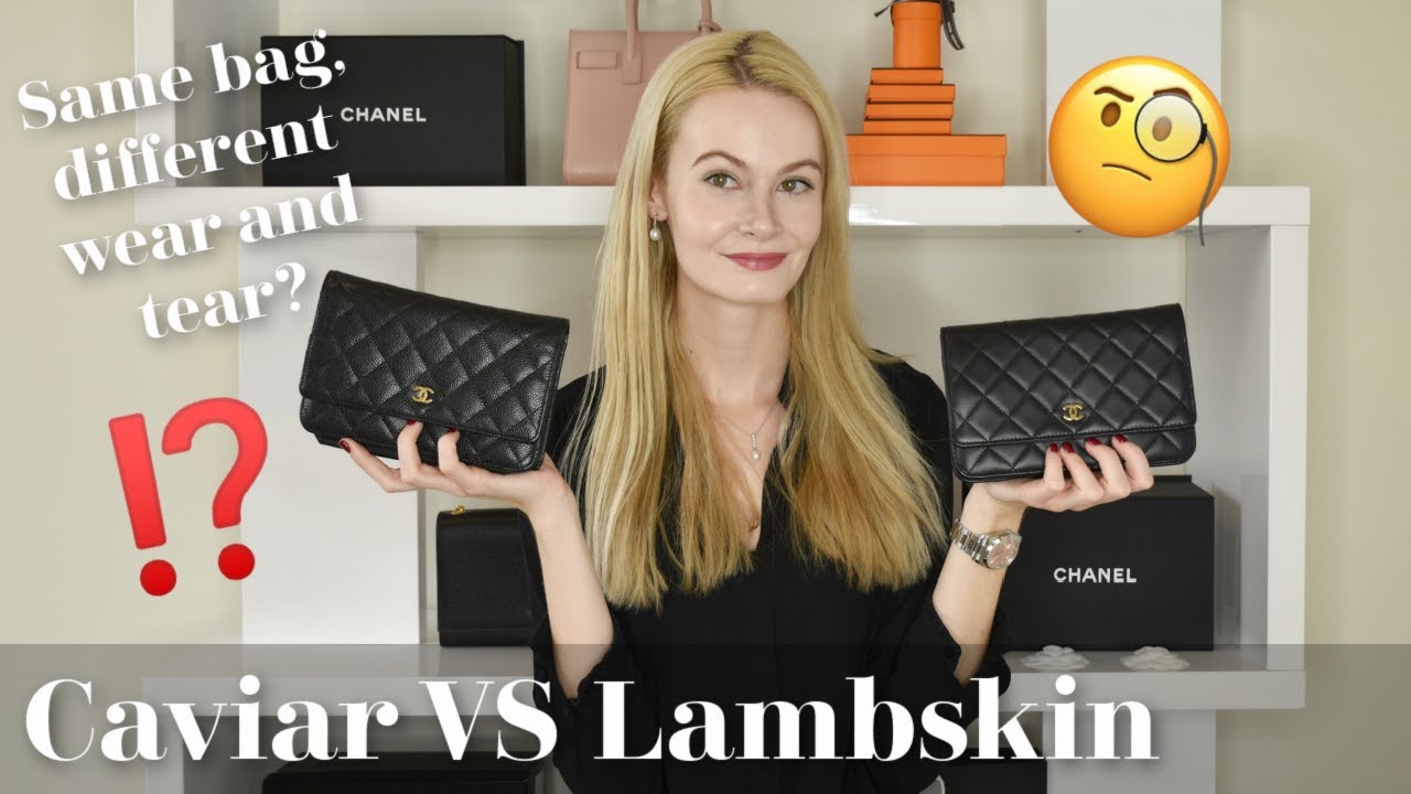 CHANEL CAVIAR VS. LAMBSKIN (PROS & CONS) + HANDBAG CARE TIPS!