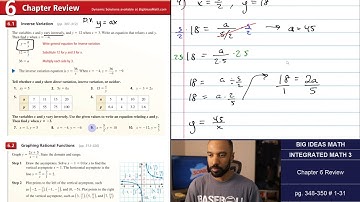 Big Ideas Math [IM3]: Chapter 6 Review (Examples & Problem Set)