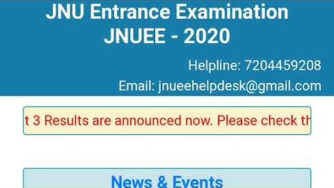 JNU 3rd cut off list 2020