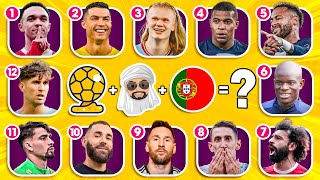 Guess the Football Player by EMOJI, FLAG and SONG | Neymar, Ronaldo, Messi | Tiny Football