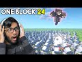 IT WAS A MISTAKE TO FIGHT WITHER IN KHATARNAK MINECRAFT ONE BLOCK PART 24 !!