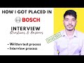 Bosch latest interview experience  bosch interview questions  answers  robert bosch  rbei