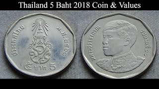 Thailand 5 Baht 2018 Coin & Values