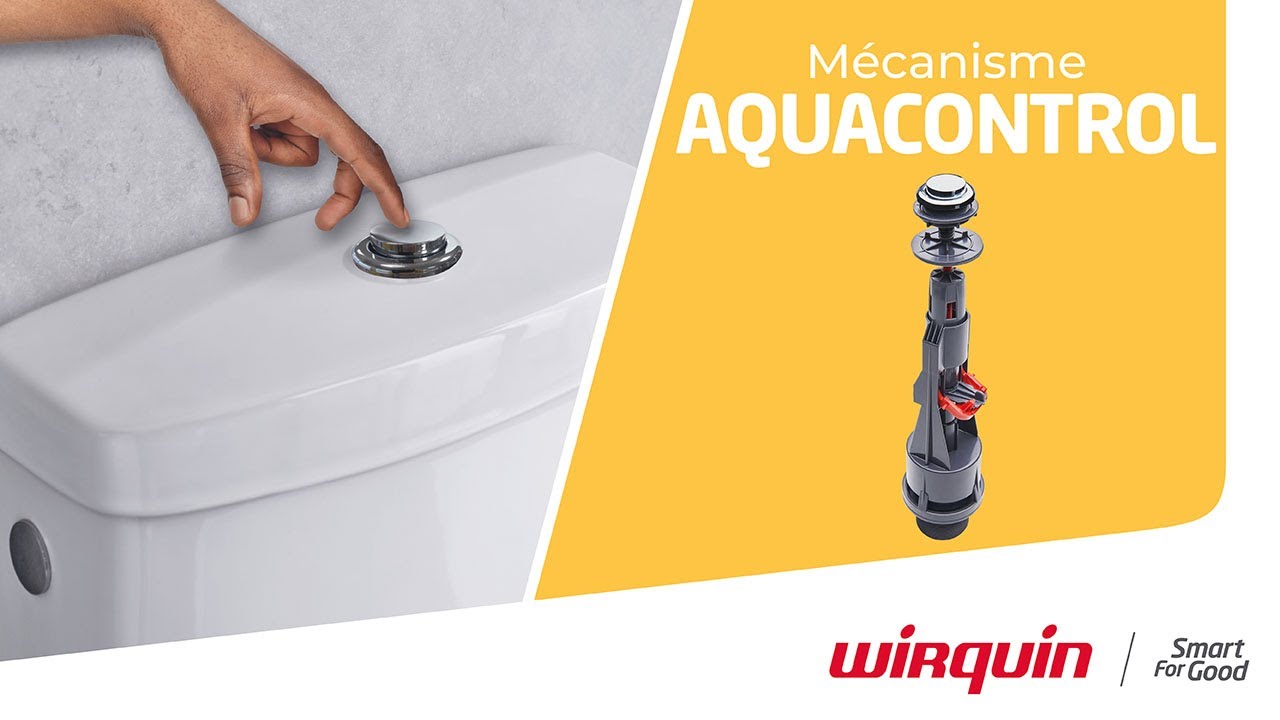 Mécanisme de chasse d'eau WC – économique - avec poussoir STOP