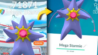 First Super Mega Starmie Raids! Catch & Evolve Mega Starmie