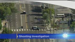 2 people taken to hospital after car-to-car shooting on La Cienega Boulevard in Baldwin Hills