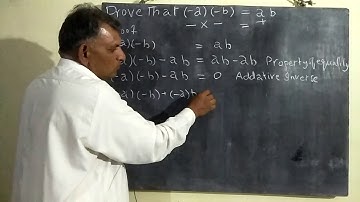 Prove That(-a)(-b)=ab