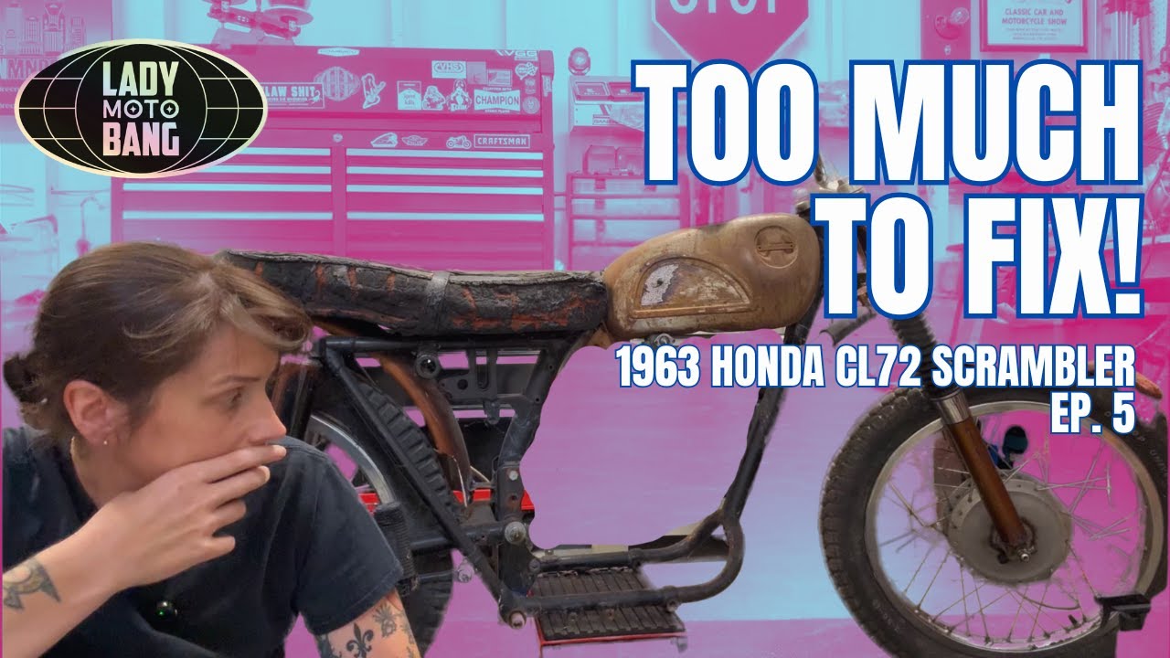 Will This 62 Year Old Bike Ever Run Again?! Fire Damaged Honda Scrambler AND No Compression!!