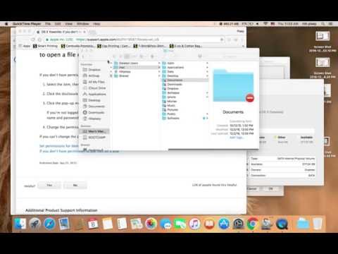The folder cannot be opened because you don't have permission mac.