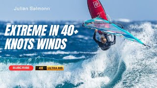 Julian Salmonn Windsurfing In 40 Knots Winds  Extreme Maui Action  