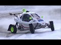 Kart Cross in Action on Snow! - Motorbike Engine powered Buggy at Livigno Ice Track!