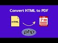 HTML to PDF Conversion in PHP with DOMPDF Library: Step-by-Step Guide