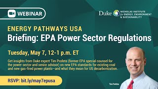 Energy Pathways USA Briefing: EPA Power Sector Regulations