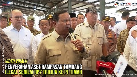 Penyerahan Aset Rampasan Tambang Ilegal Senilai Rp7 Triliun ke PT Timah