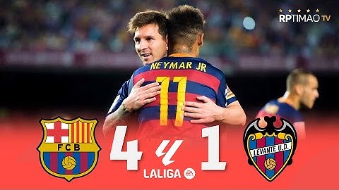 Barcelona 4 x 1 Levante ● La Liga 15/16 Extended Goals & Highlights ᴴᴰ
