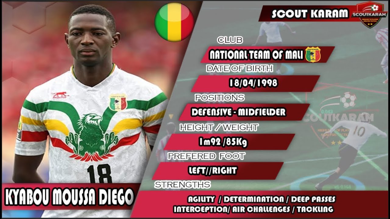 KYABOU MOUSSA DIEGO  NATIONAL TEAM MALI 18 CHAN 2021 MIDFIELDER SKILLS HD