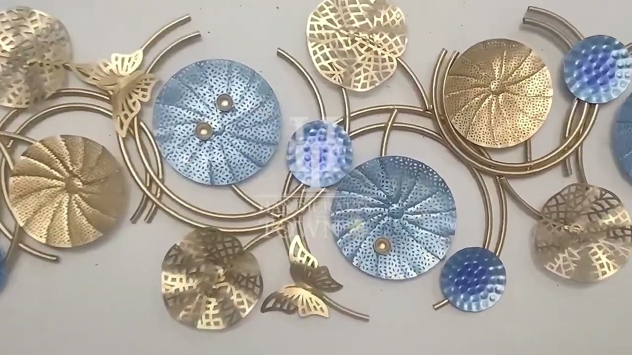 Golden Teal Metal Wall Art & Wall Decor 