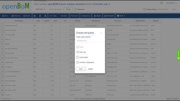 openBoM: Creating a simple BOM Template