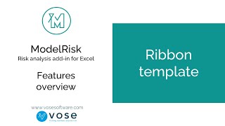 ModelRisk feature showcase: Ribbon template screenshot 4