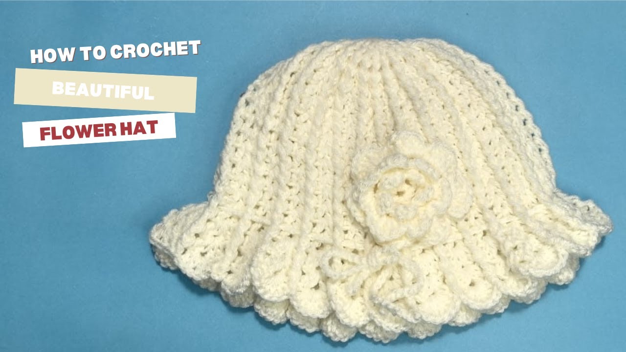 Easy Flower Crochet Hat Tutorial | Step-by-Step Guide for Beginners ...